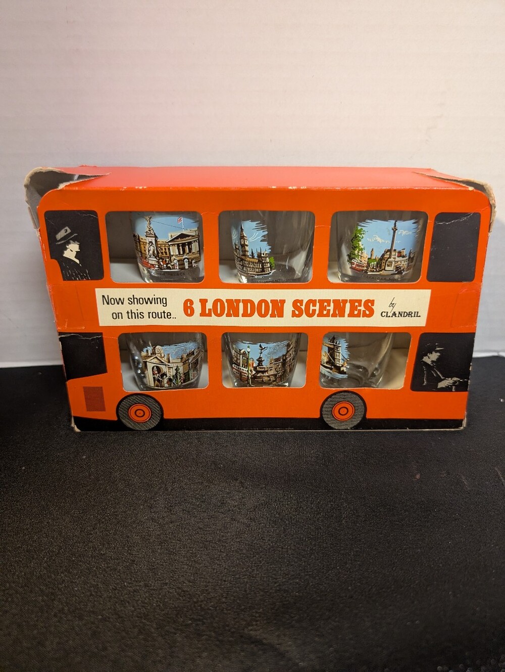 New Clandril International Giftware The London British Vintage Shot Glass Set 6